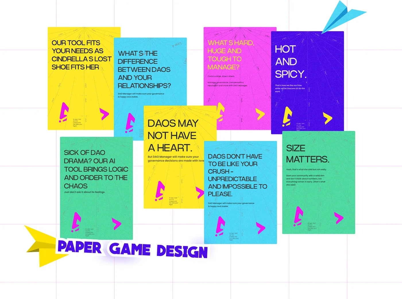 Merchandise, social posts, paper game, and product material (1 of 3)